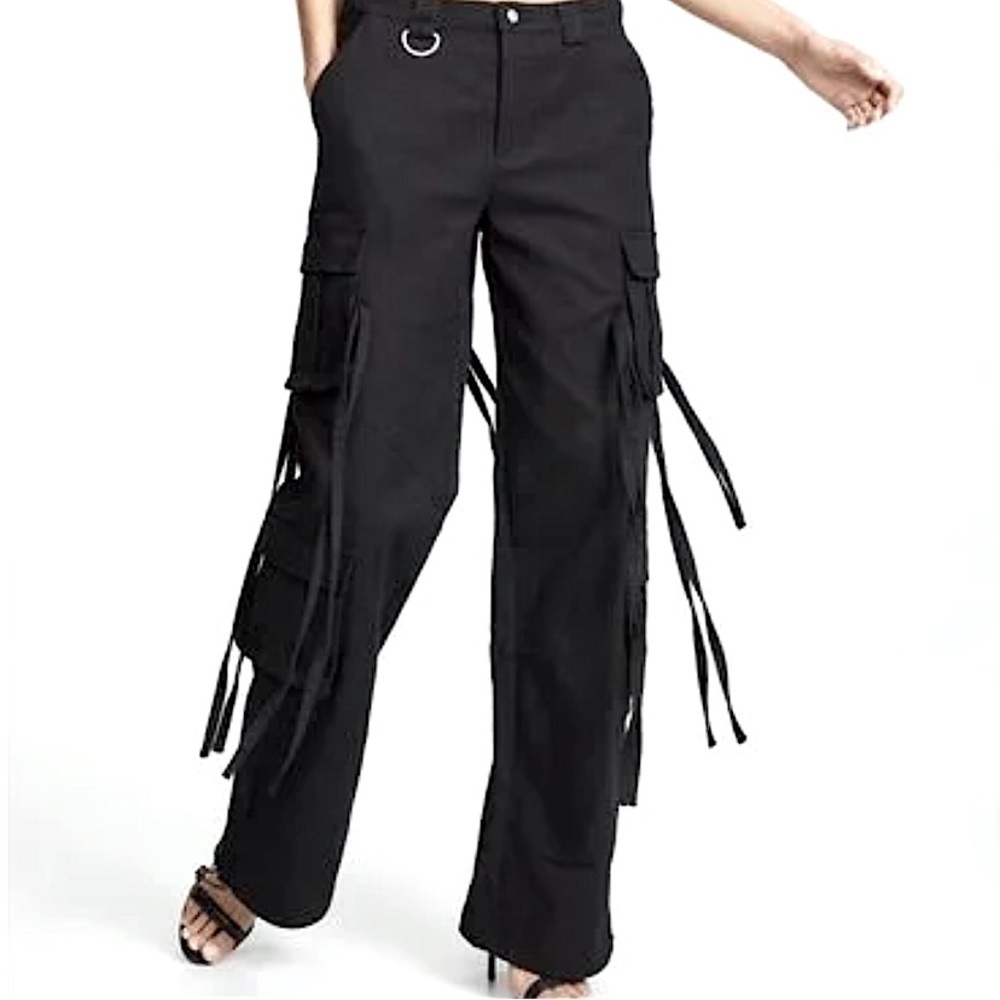 - I AM GIA ALTRA MID RISE UTILITY PANT IN CHARCOAL - Picture 2 of 8